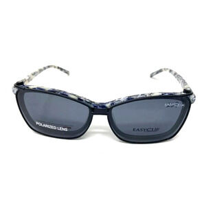 EASYCLIP MOD EC395 80 GRAY PLUM BLUE TORTOISE EYEGLASSES SUNGLASSES 54-16-135